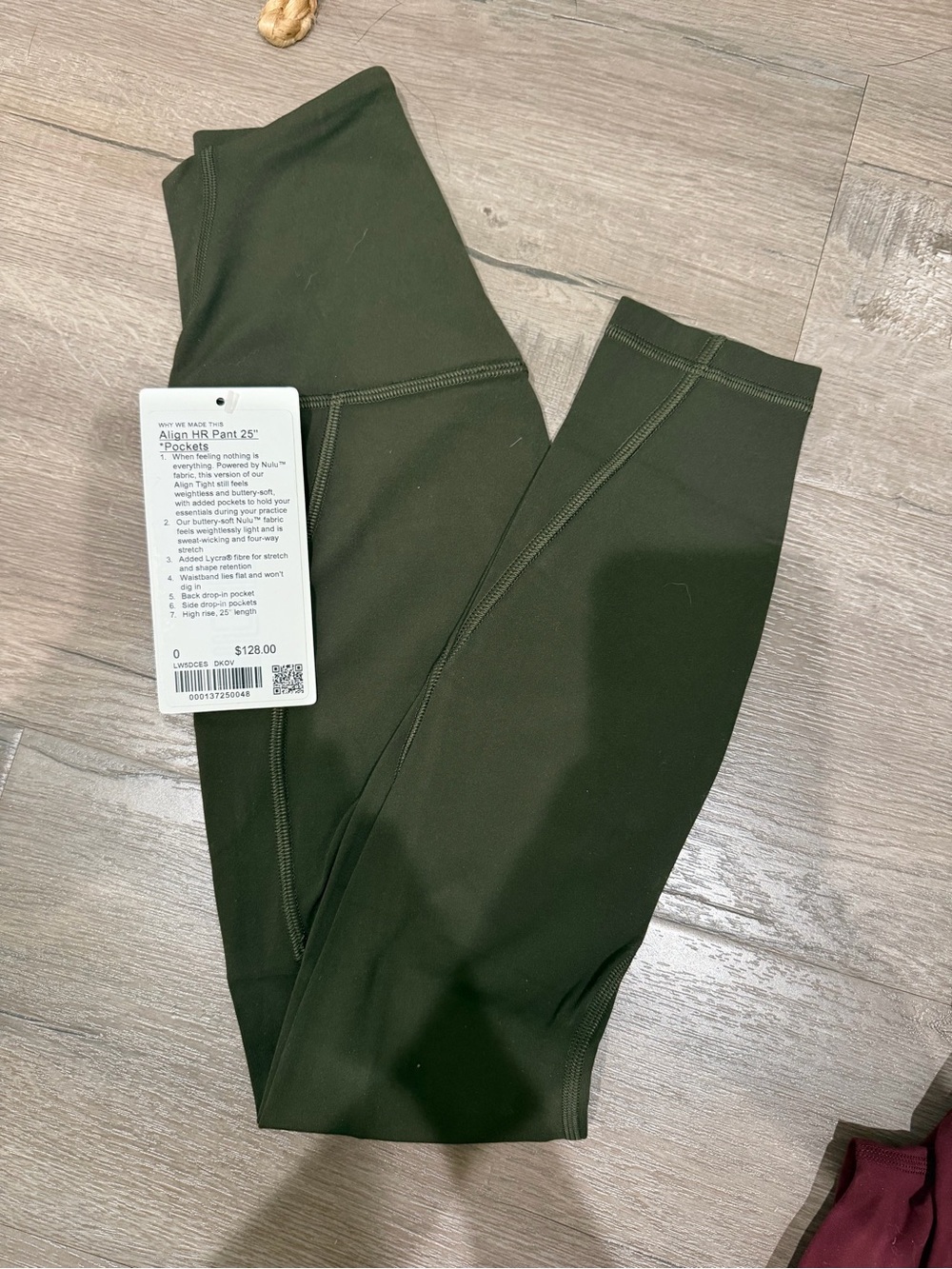 lululemon athletica High-Rise Olive Green Leggings - Picture 2 of 3